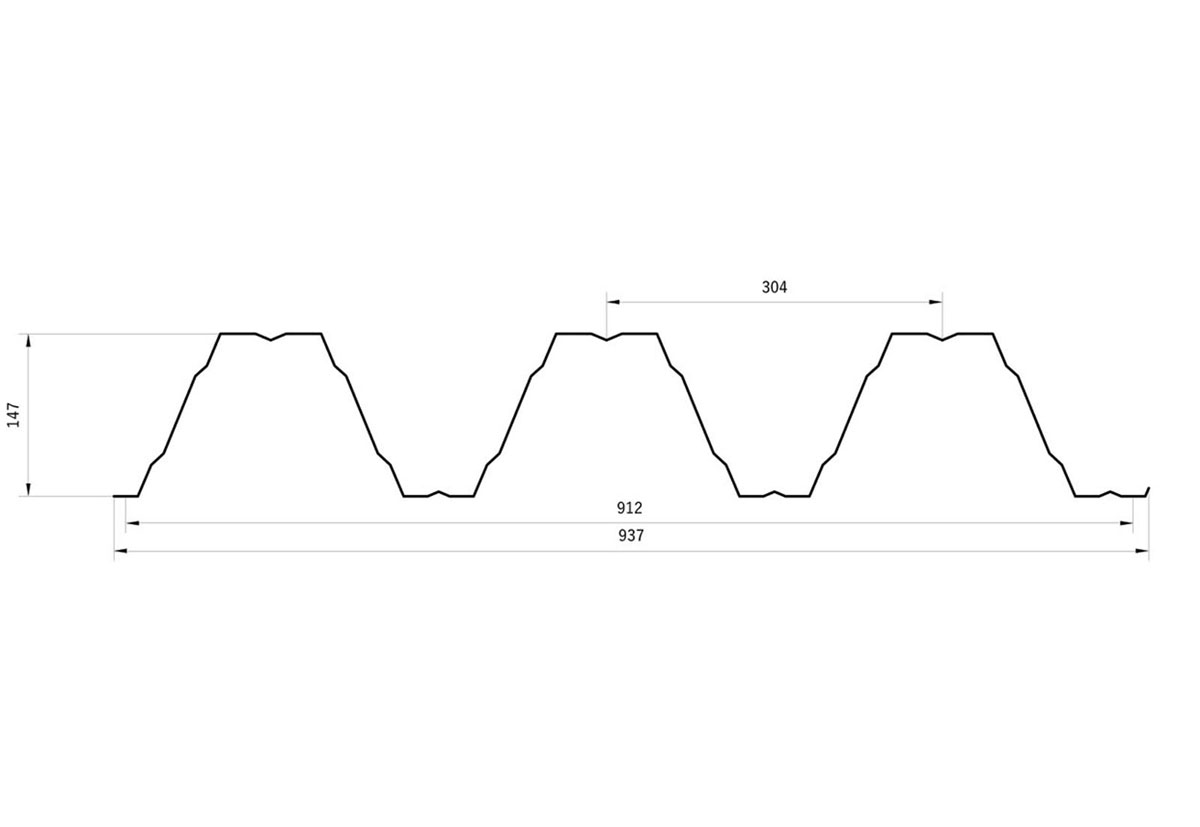 T 147 New Trapezoidal structural sheets Florian Centrum