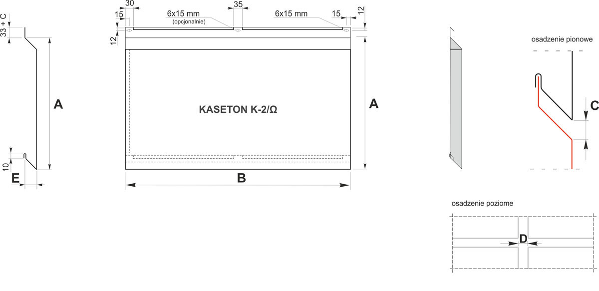 K2 coffer – with slant lock Facade cassettes Florian Centrum