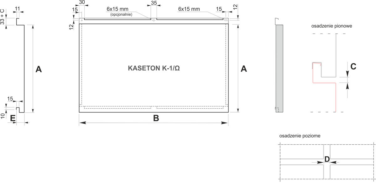 Coffer K1 – with straight lock Facade cassettes Florian Centrum